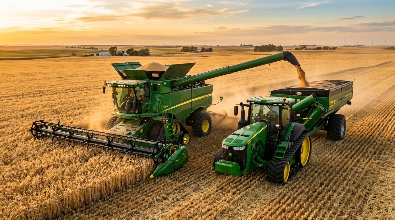 Smart agricultural combine harvester and precision field tractor machinery